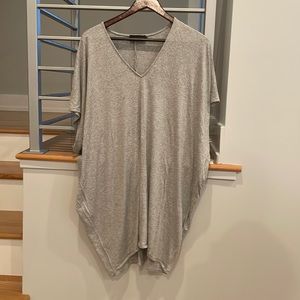 Hatch Slouch Dress in gray